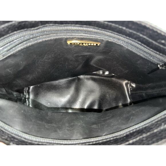 Vintage Black Mark Cross Small Bucket Handbag Purse - Picture 7 of 8